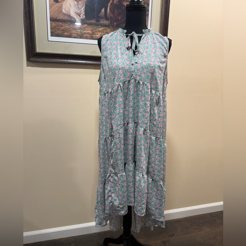 Umgee High Low Tiered Floral Dress